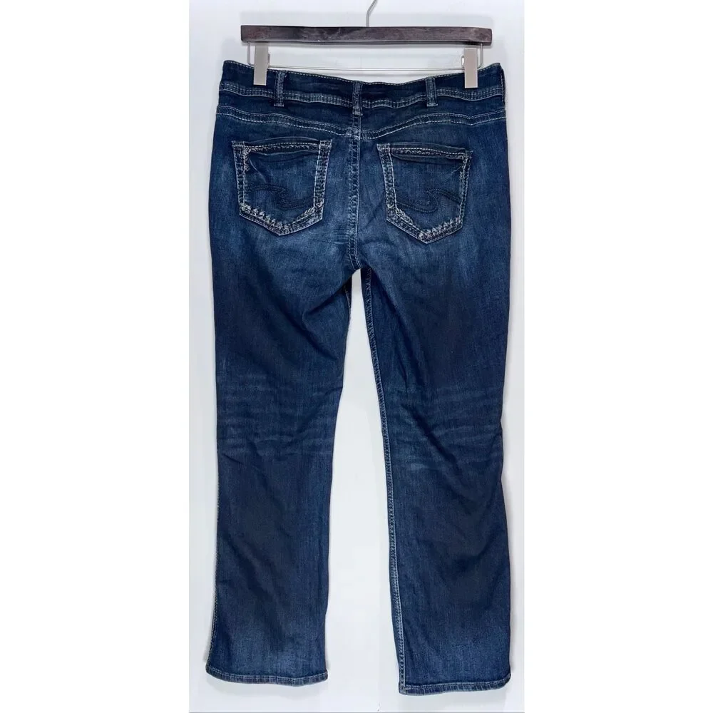 Silver suki slim boot cut jeans size 18/31